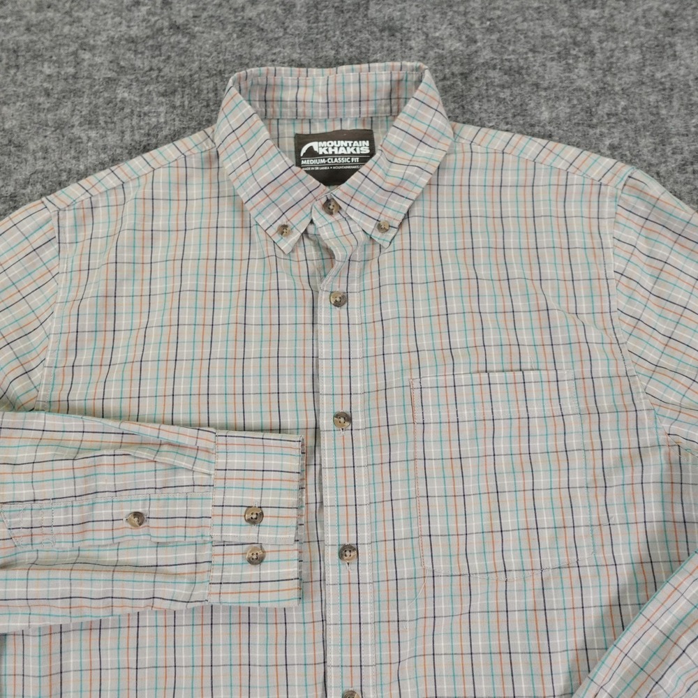 Mountain Khakis Shirt Mens Medium Plaid Button Down Classic Fit Long Sleeve MK